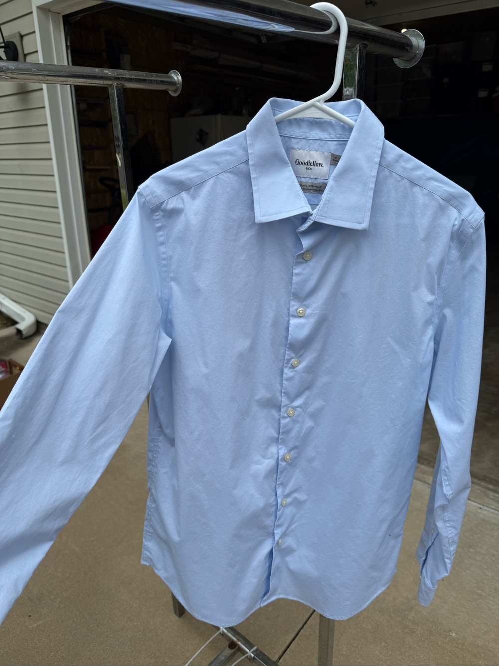 Goodfellow & Co Pale Blue Men's Dress Shirt - Point Collar